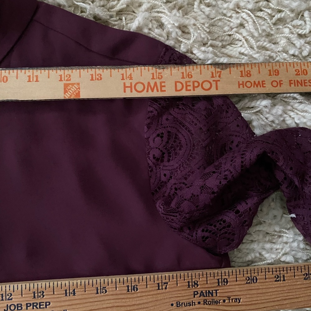 Loft Maroon Button Down Blouse, S - image 4